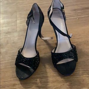 Black Sparkly Formal Heels